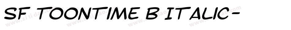 SF Toontime B Italic字体转换